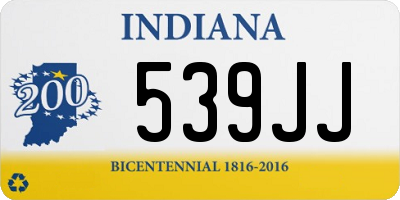 IN license plate 539JJ