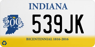 IN license plate 539JK