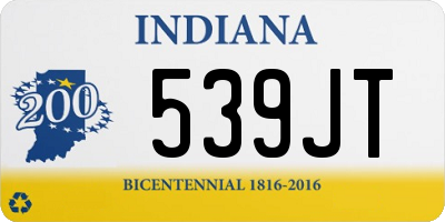 IN license plate 539JT