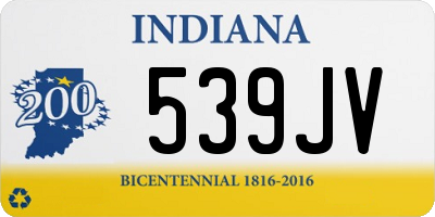 IN license plate 539JV