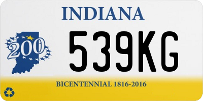 IN license plate 539KG