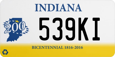 IN license plate 539KI