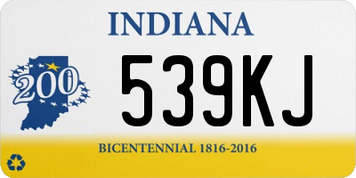 IN license plate 539KJ