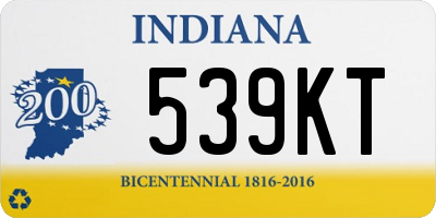 IN license plate 539KT