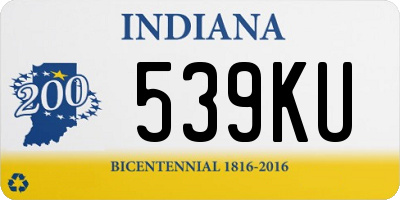 IN license plate 539KU