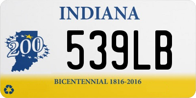 IN license plate 539LB