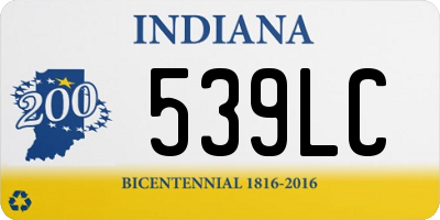 IN license plate 539LC