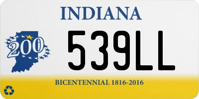 IN license plate 539LL