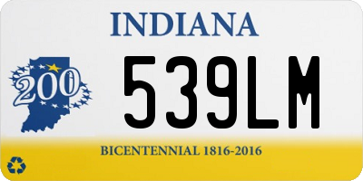 IN license plate 539LM