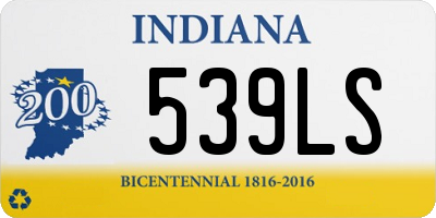 IN license plate 539LS