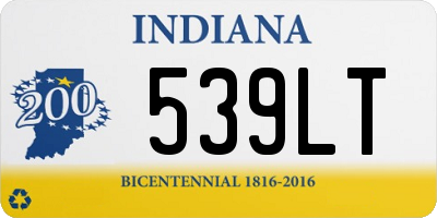 IN license plate 539LT