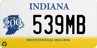 IN license plate 539MB