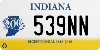 IN license plate 539NN