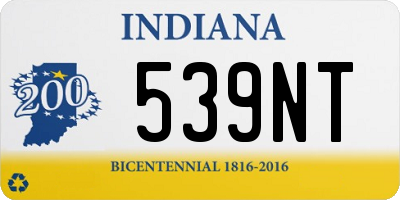 IN license plate 539NT