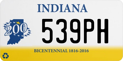 IN license plate 539PH