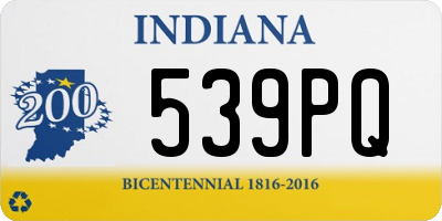 IN license plate 539PQ