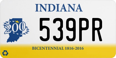 IN license plate 539PR