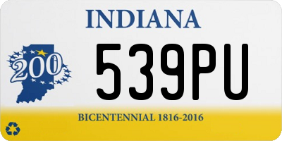 IN license plate 539PU