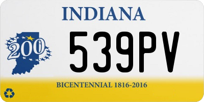 IN license plate 539PV