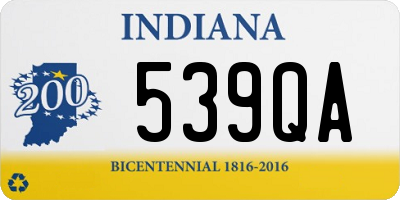 IN license plate 539QA