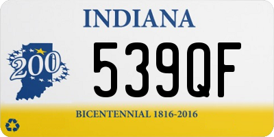 IN license plate 539QF