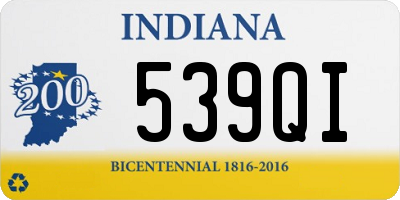 IN license plate 539QI