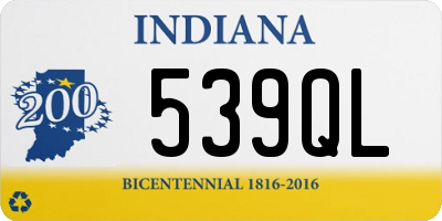 IN license plate 539QL