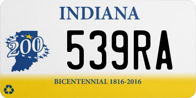 IN license plate 539RA