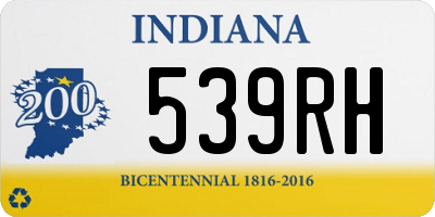 IN license plate 539RH