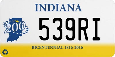 IN license plate 539RI