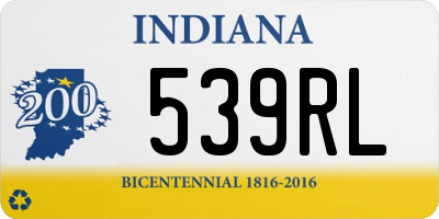 IN license plate 539RL