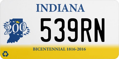 IN license plate 539RN