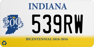 IN license plate 539RW