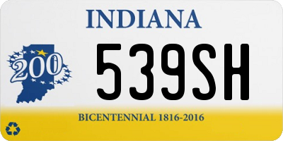 IN license plate 539SH