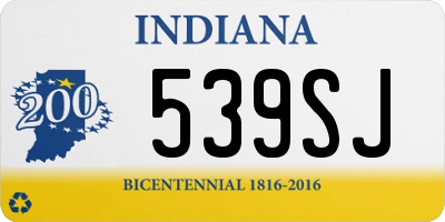 IN license plate 539SJ