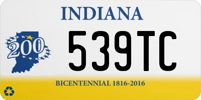 IN license plate 539TC