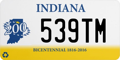 IN license plate 539TM