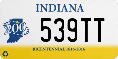 IN license plate 539TT