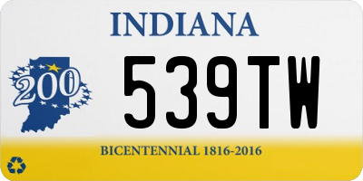 IN license plate 539TW