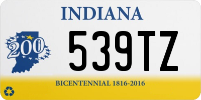 IN license plate 539TZ