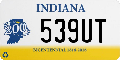 IN license plate 539UT