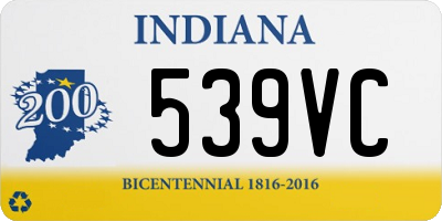 IN license plate 539VC