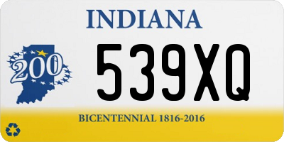 IN license plate 539XQ