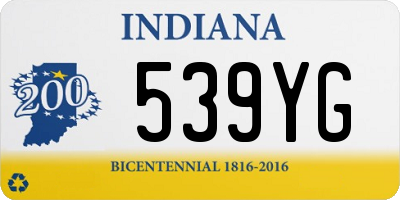 IN license plate 539YG