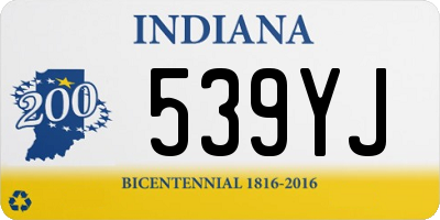 IN license plate 539YJ