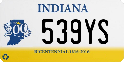 IN license plate 539YS