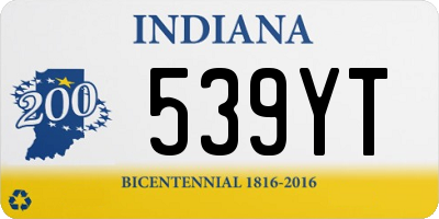 IN license plate 539YT