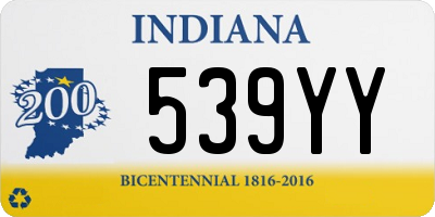 IN license plate 539YY