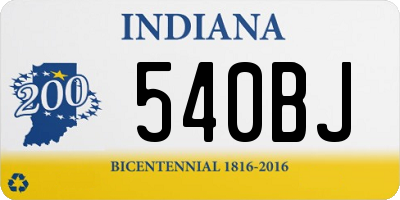 IN license plate 540BJ