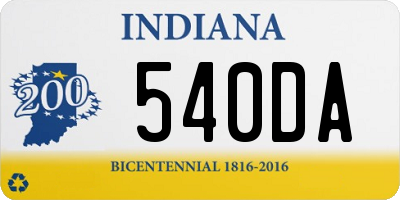 IN license plate 540DA